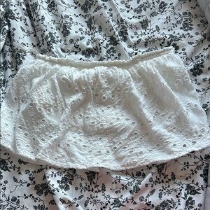 White Eyelet Lace tube top